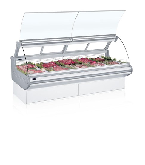Tủ trưng bày cửa nâng mặt cong OPO E0M1-08CL